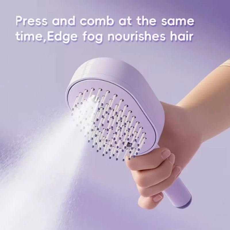 Close-up of the Elora heating brush bristles and ceramic heating plate