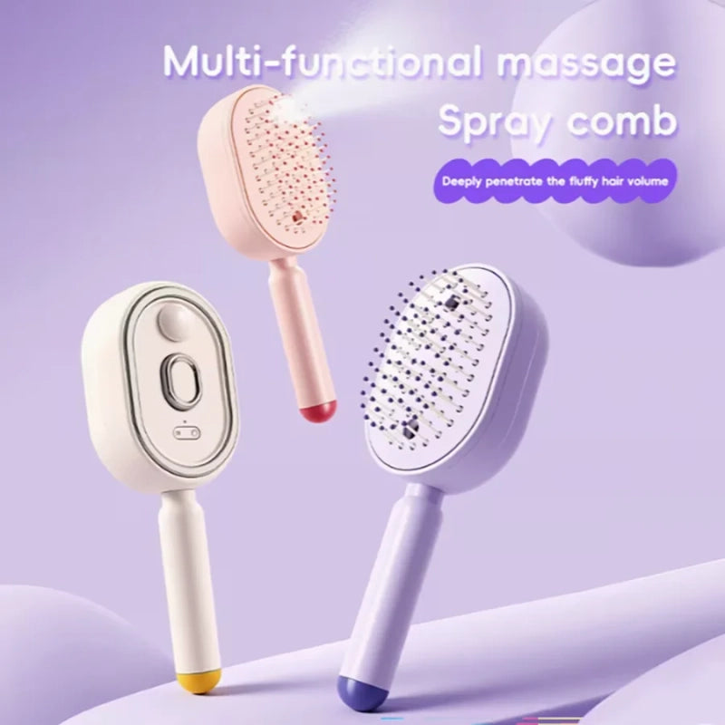 Elora heating hair brush shown from another angle